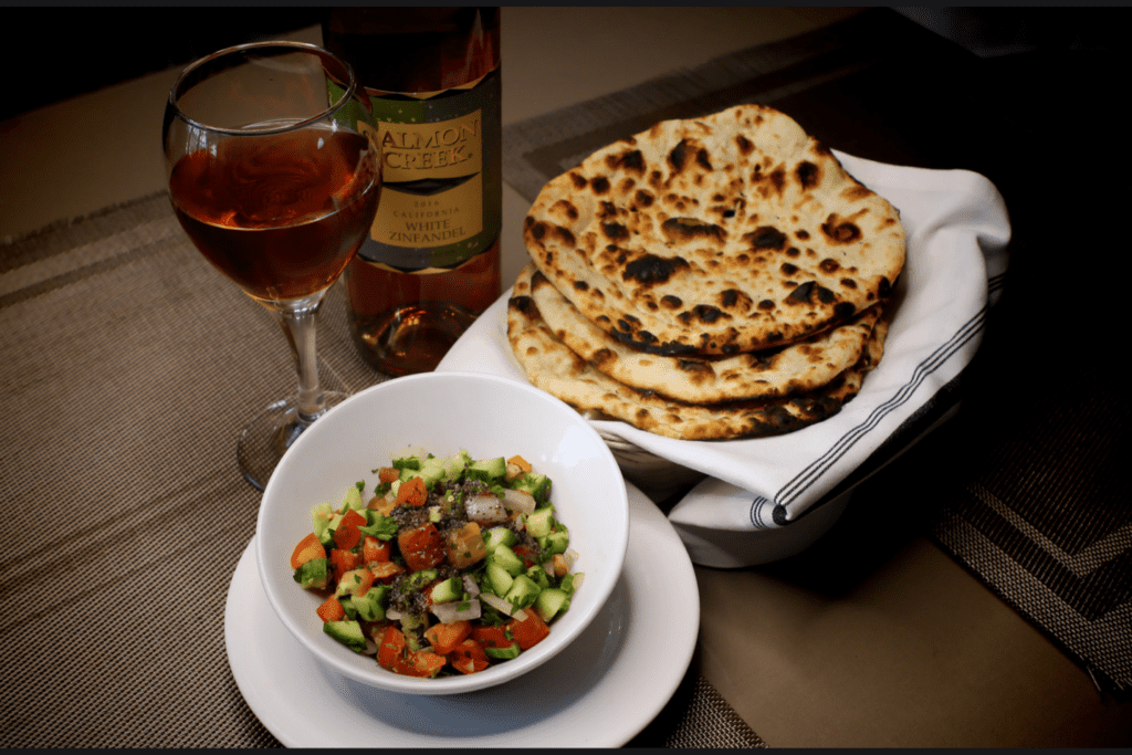Persian Salad and Bread