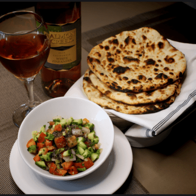 Persian Salad and Bread